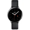 Image de Samsung Galaxy Watch Active 2 - 44 mm - acier inoxydable argent - montre intelligente avec bracelet - cuir - noir - affichage 1.4" - 4 Go - Wi-Fi, NFC, Bluetooth - 42 g