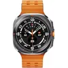 Image de Samsung Galaxy Watch Ultra - 47 mm - gris titane - Montre connectÃ©e avec bracelet marine - caoutchouc - de couleur orange - taille du bracelet : S/M/L - affichage 1.5" - 64 Go - LTE, NFC...