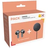 Image de PACK ECOUTEURS INTRA AURICULAIRES SANS FIL TRUE WIRELESS SAMSUNG BUDS4 AVEC RÉDUCTION DE BRUIT ACTIVE NOIR + PAD À INDUC