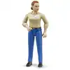 Image de Femme à la peau claire et pantalon bleu