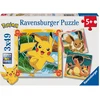 Image de Puzzle pikachu, dracaufeu et evoli 3x49
