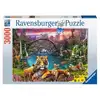 Image de Puzzle 3000 pieces - tigres au lagon
