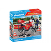 Image de Pompier et moto action heros
