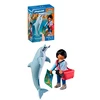 Image de Zoo : dauphin et visiteur