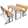 Image de Ensemble table et bancs avec dossier pinolino sepp l 110 x p 35 x h 59