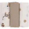 Image de Lot de 3 langes little mateys bleu roi (60 x 60 cm)