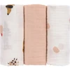 Image de Lot de 3 langes little mateys orange épicé (60 x 60 cm)