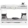 Image de Lit blanc superposé avec matelas et tiroir 90x200
