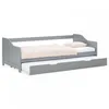 Image de Lit gigogne 90x200 cm - couleur gris