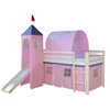 Image de Lit avec tour tunnel et rideaux rose