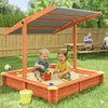 Image de Bac à sable max 140x140 cm en bois avec toit uv50