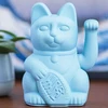 Image de Chat japonais porte bonheur maneki neko bleu ciel