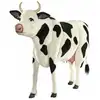 Image de Hansa peluche geante vache noire et blanche 92cmh 122cml