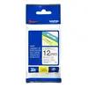 Image de Ruban Laminé largeur 12 mm Noir sur Blanc 8m TZE231