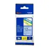 Image de Ruban Laminé largeur 12 mm Noir sur Bleu 8m - TZE531