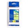 Image de Brother TZE-C51 Ruban Laminé fluorescente largeur 24mm Noir sur Jaune 5m - TZEC51