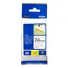 Image de Brother TZE-S251 Ruban Laminé largeur 24 mm Noir sur Blanc 8m - TZES251