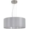 Image de Eglo Maserlo - Plafonnier Rond Ã 3 Ampoules, Gris Nickel SatinÃ©, E27