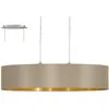 Image de Eglo Maserlo - Suspension Ovale Ã 2 Ampoules Au Plafond, Nickel SatinÃ©, Taupe, E27
