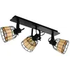 Image de Spot Pour Plafond Anwick 1 Ã DÃ©cor Rotin, 3 Lampes