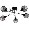 Image de Wrington Plafonnier Semi-Affleurant Ã 5 Lampes Ã Plusieurs Bras, Noir