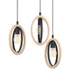 Image de Suspension Basildon Avec DÃ©tails Bois, Ã 3 Lampes