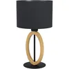 Image de Eglo Basildon 1 Lampe De Table E27 40 W Noir, Marron