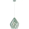 Image de Carlton Plafonnier Wire Frame Suspension Vert Clair Pastel