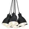 Image de Priddy Plafonnier Suspendu 7 Lampes Cluster Noir, Blanc