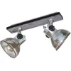 Image de Eglo Projecteur Barnstaple 2 Lampes Patine Marron Et Noir