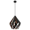 Image de Carlton Dome Suspension Plafonnier Noir, Cuivre