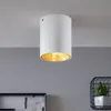 Image de Plafonnier Led Polasso Rond, Blanc/DorÃ©