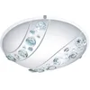 Image de Eglo Nerini - Plafonnier Led Blanc, Cristal Et Verre SatinÃ©