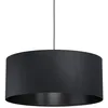 Image de Maserlo Plafonnier Suspension Cylindrique Noir