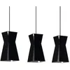 Image de Valecrosia Plafonnier Suspendu Ã 3 Lampes Ã Barre Droite Noir, Blanc