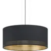 Image de Esteperra Plafonnier Suspendu Cylindrique Ã 3 Lampes Noir