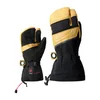 Image de Lenz - Mouffles trois doigts chauffantes en Primaloft® - Heat Glove 8.0 Finger Cap Lobster Unisex Black/Yellow - Taille M - Jaune