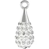 Image de Pendentif pavé goutte argent 67563 - 14 mm - Crystal