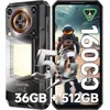 Image de OUKITEL WP56 5G Telephone Portable Incassable Android 15, 36Go RAM+512Go ROM/2To, Smartphone Incassable16000mAh/45W, 128dB Haut-Parleur, 6.8FHD+/120Hz, Camping 1000LM, CamÃ©ra 108MP, NFC/OTG/Dual SIM