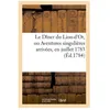 Image de Le DÃ®ner Du Lion-D'or, Ou Aventures SinguliÃ¨res ArrivÃ©es, En Juillet 1783, Au Sr Manzon, 'alias