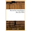 Image de Recueil De Monologues Dits (Ãd.1889)