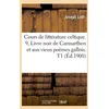 Image de Cours De LittÃ©rature Celtique - 9, Livre Noir De Carmarthen Et Aux Vieux PoÃ¨mes Gallois - T1 (Ãd.1900)
