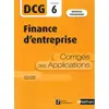 Image de Finance d'entreprise - DCG 6 - Corrigés des applications en occasion ou reconditionné