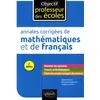 Image de Annales CorrigÃ©es Des Ãpreuves Ãcrites De MathÃ©matiques Et De FranÃ§ais