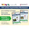 Image de Fruits Et LÃ©gumes - 104 Cartes AugmentÃ©es Montessori Pour Mobiliser Le Langage Dans Toutes Ses Dimensions - Avec 2 Jeux De 52 Cartes