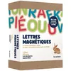 Image de Coffret Lettres Magnétiques - 86 Lettres, Diagrammes Et Images En Bois Aimantés Et 1 Livret "Une Entrée Naturellle Dans La Lecture