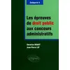 Image de Les épreuves de droit public aux concours administratifs de catégorie A - Christian Bigaut en occasion ou reconditionné