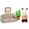 Image de 5013 sylvanian families papa lapin chocolat dans son salon