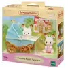 Image de 5432 sylvanian jumeaux lapins chocolat et poussette double
