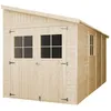 Image de Abri de jardin en bois avec paroi latérale - 8 m2